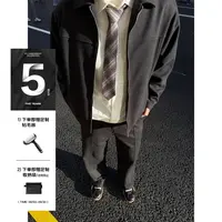 SANBAI 叁佰【雅痞绅士长裤】450克毛呢立体分割毛呢直筒长裤