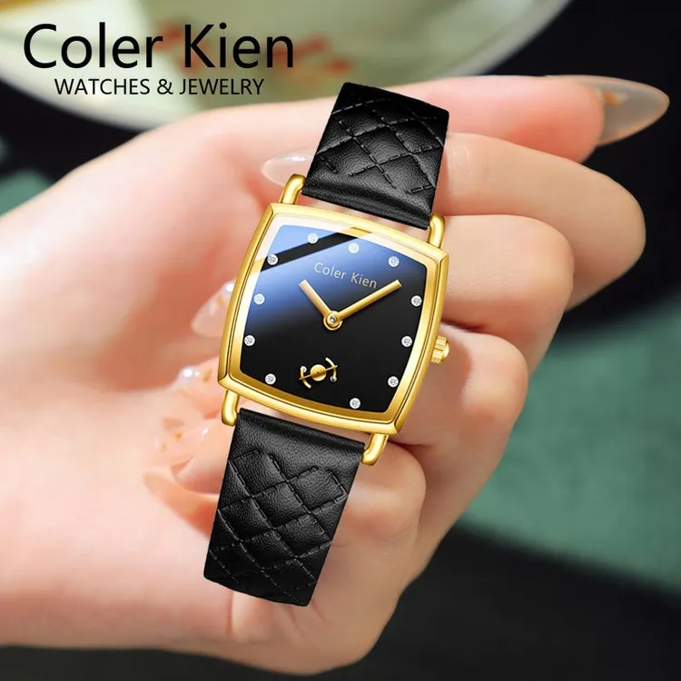 ColerKien小船锚时尚复古风格女士腕表轻奢气质小众简约方形百搭