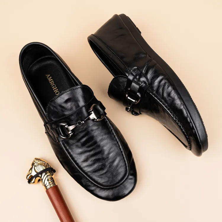 头层牛皮2025年夏季新款韩版潮流懒人鞋子男软底一脚蹬爆款豆豆鞋