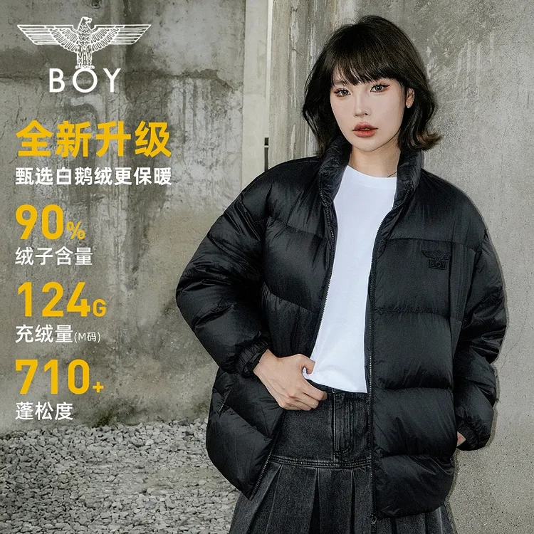 BOY LONDON中性款时尚潮流百搭通勤短款羽绒服N28065