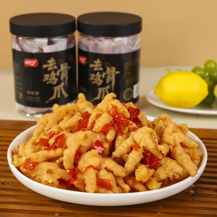 哎吖吖去骨凤爪500g罐装柠檬酸辣无骨鸡爪脱骨休闲网红零食小吃