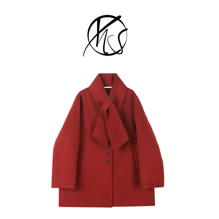 NANJIE/楠姐【万人迷】冬季气质氛围感宽松双面羊毛大衣XNS6792