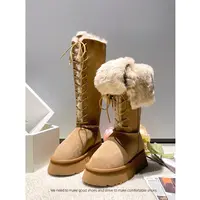 婉君Y 2025秋冬新款休闲时尚经典系带厚底雪地靴LWJ25D4S3655