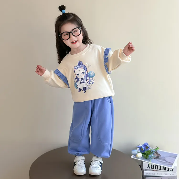 哪吒儿童卫衣套装春敖丙女童春装2025新款哪咤女孩服装春秋款洋气