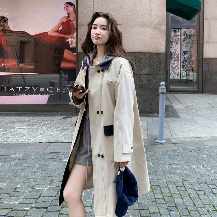 韩系氛围感减龄百搭风衣女2025秋冬新款气质英伦风休闲甜酷感外套