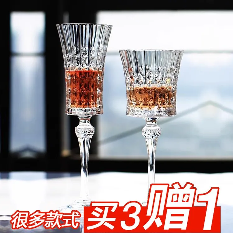 CDA法国高档水晶钻石香槟杯红酒杯高脚杯葡萄酒杯水晶杯威士忌杯