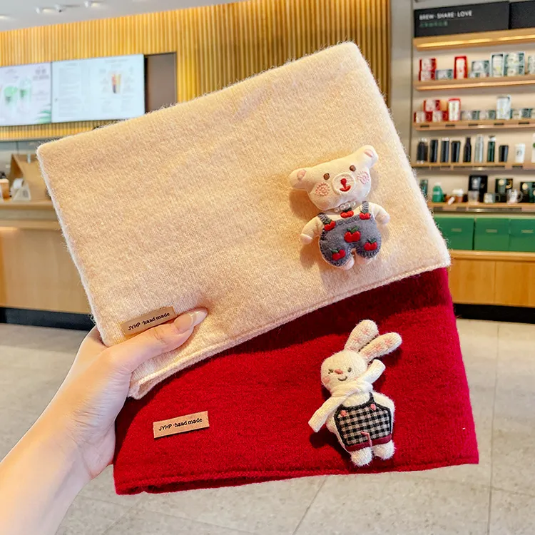 秋冬季围脖儿童围巾男童女童防风保暖脖套挂耳面罩女宝宝加厚护颈