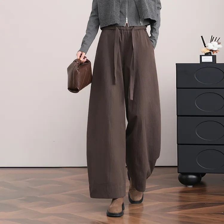 哥弟阿玛施正品秋季新款女士休闲裤100%纯棉舒适柔软时尚百搭通勤