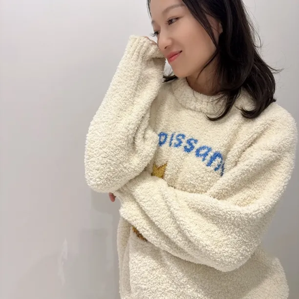 睡衣可爱风半边绒圆领长袖长裤秋冬季可外穿家居服套装