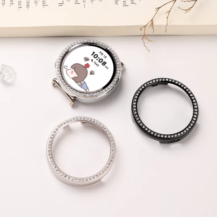 适用华为手表gt6/gt5保护壳华为gt4镶钻镂空硬表壳5pro女款小表盘