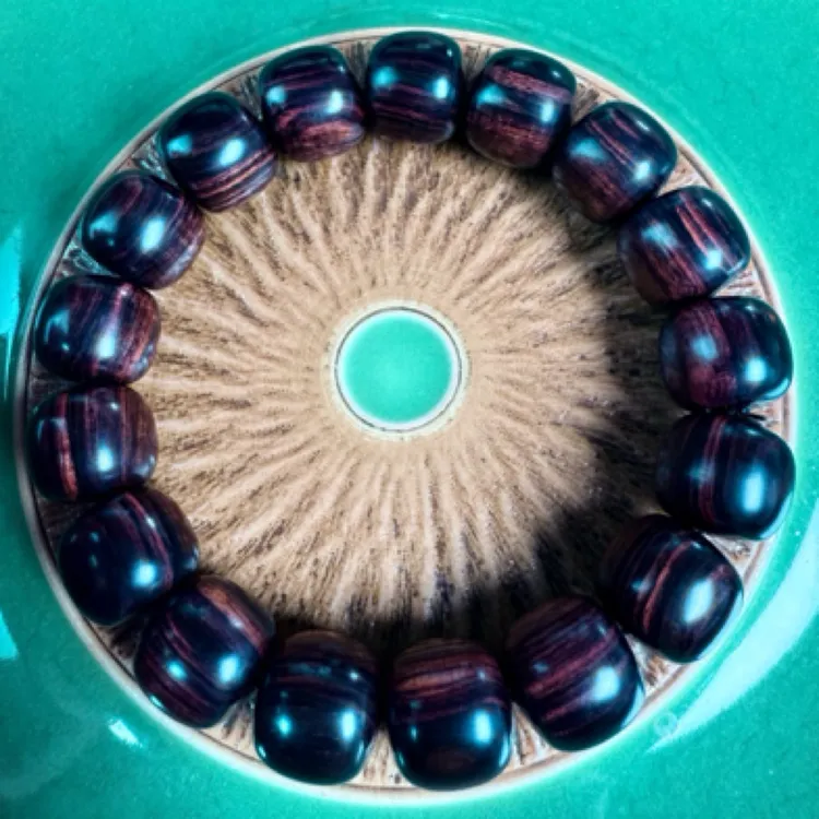 一物一图海南黄花梨紫油梨12mm×13mm颗颗精修孔道无瑕无胶无补