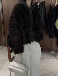 【小奶卷托卡】小湖羊皮毛一体羊羔毛立领皮草外套  J25WT740