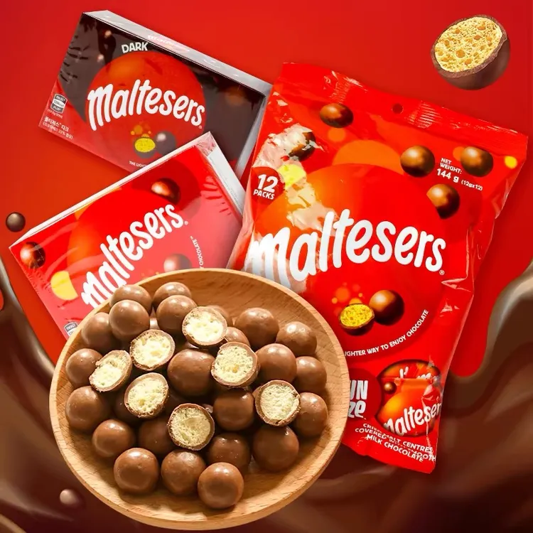 澳洲进口Maltesers麦提莎麦丽素夹心巧克力144g独立袋装年货糖果