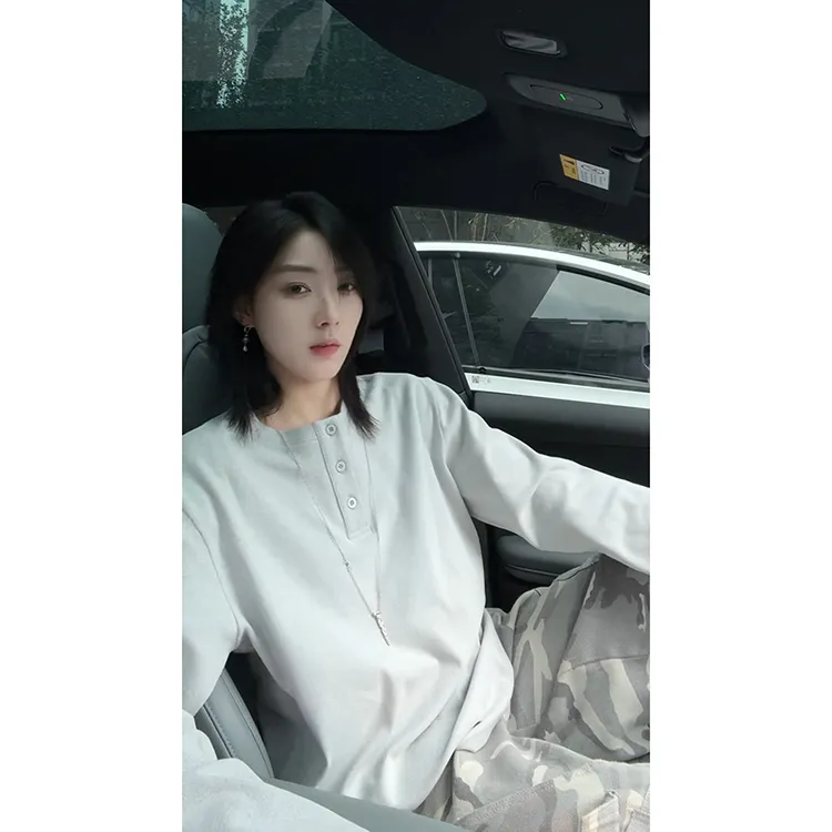 亨利领德绒长袖t恤男女秋冬季新款美式复古卫衣高级感内搭打底衫