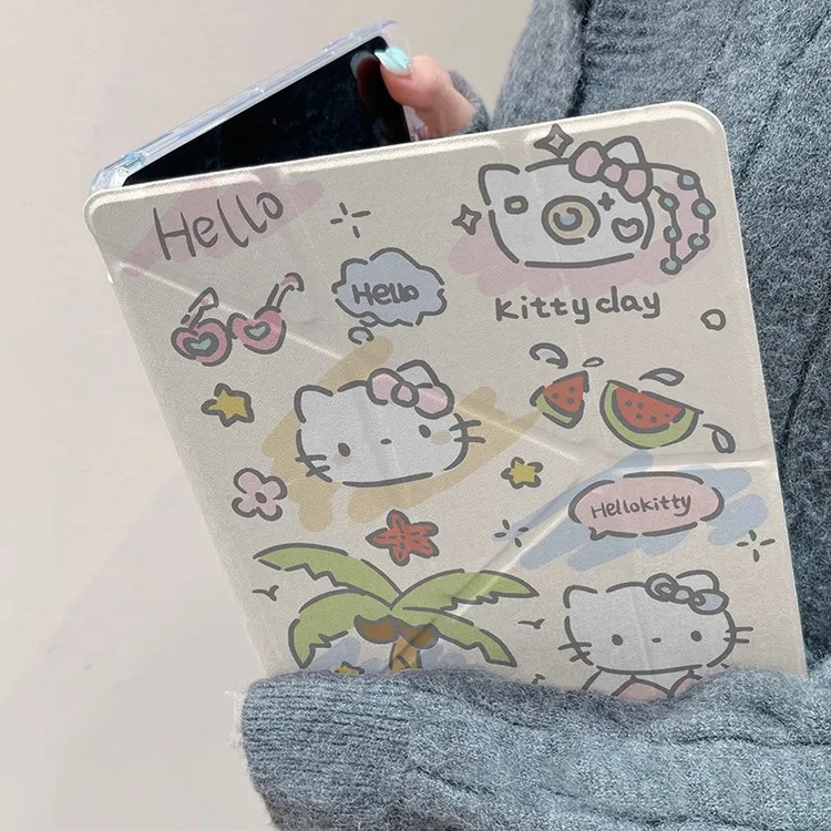 妙品椰树KT猫适用苹果iPadA16 2025平板保护套iPad11笔槽iPad10壳