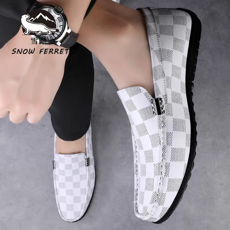 豆豆鞋男透气潮流时尚百搭通勤韩版休闲鞋软底简约一脚蹬商务皮鞋