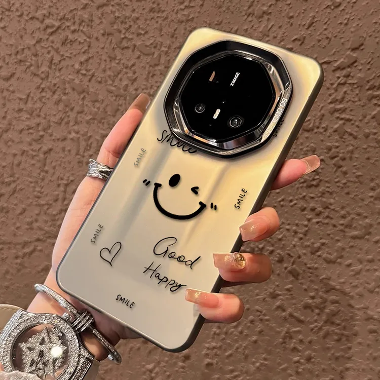 适用华为mate70rs非凡大师手机壳简约微笑mate60pro保时捷60rs新