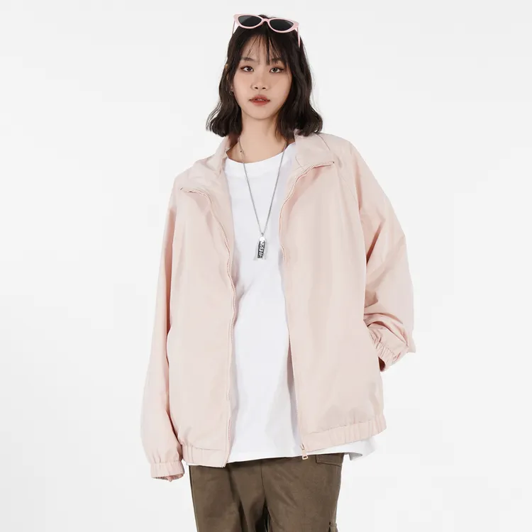  美式春秋季外套新款立领机能宽松男女同款夹克-