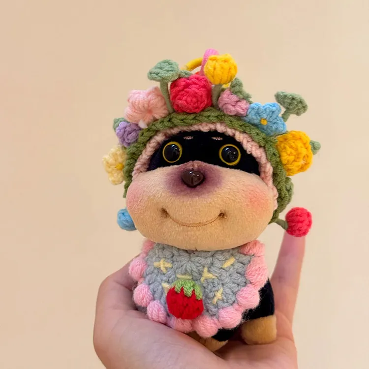 正版蜜蜂小狗毛绒公仔背包挂件可爱汽车钥匙扣卡通玩偶送女友礼物