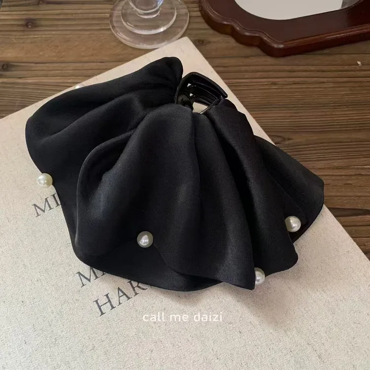 韩版轻奢裙摆抓夹高级感半扎发盘发鲨鱼夹精致显发量百搭发夹子