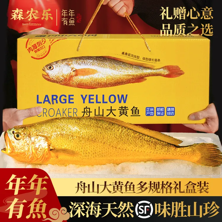 【佳节礼包】舟山大黄鱼礼盒装过年送礼新鲜深海黄花鱼海鲜水产正宗商品图