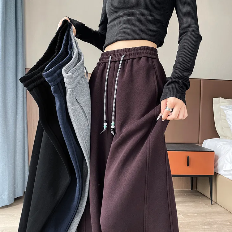 美式运动卫裤女春秋季新款弯刀梧桐裤高腰显瘦垂感拖地香蕉阔腿裤