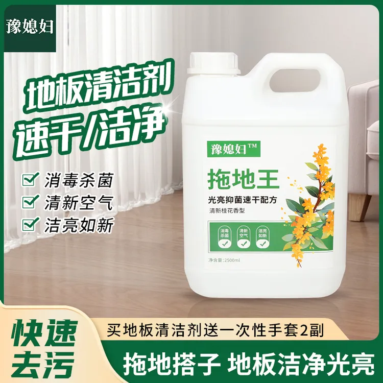 地板清洁剂家用室内卫生间酒店地面去污拖地两用大桶桂花香去油