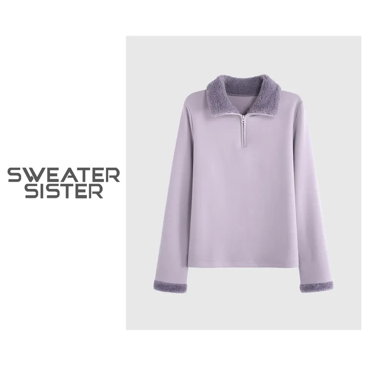 设计感小众拼接卫衣韩版宽松加厚保暖打底上衣女6699-286