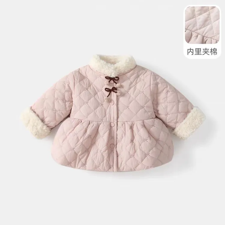 女童棉服冬装2025新款宝宝冬季棉衣棉袄儿童衣服加绒夹棉保暖外套