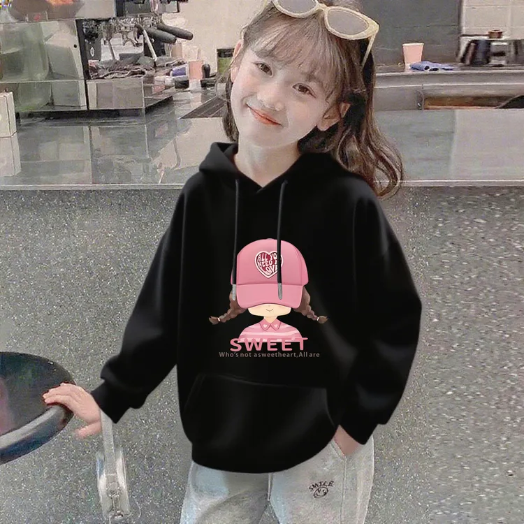 女童卫衣2025新款春秋款中大童秋装洋气连帽衣服儿童秋季长袖上衣