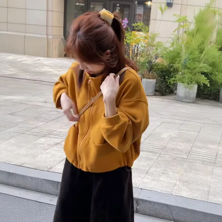 爆款立领设计感卫衣短外套女装2025年秋季时尚洋气休闲夹克上衣潮