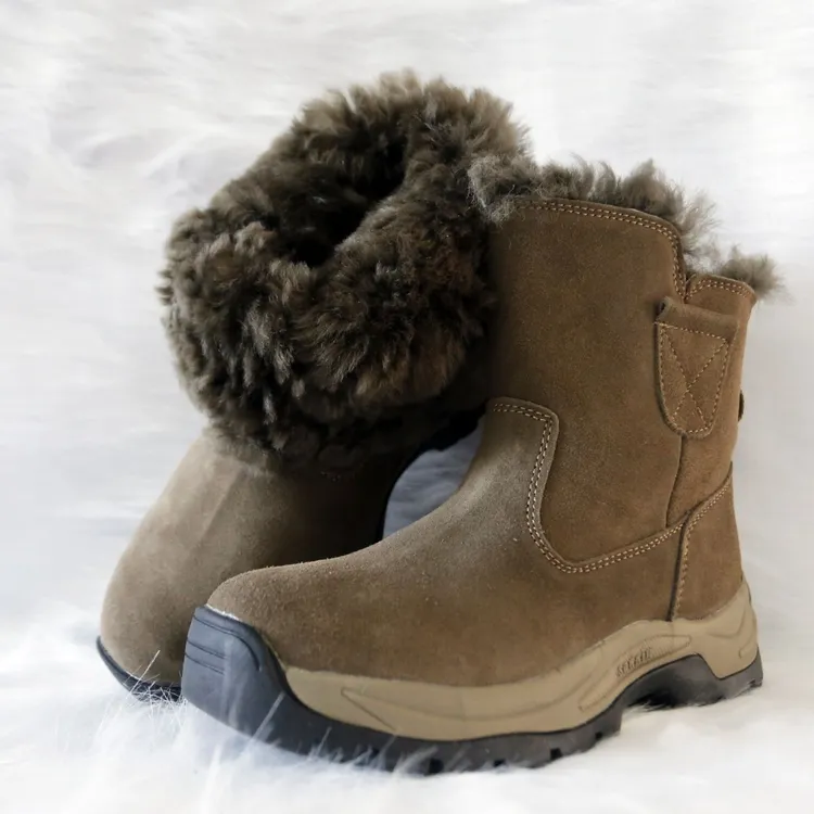 冬季棉鞋子男东北零下40度加绒加厚雪地靴中筒男士蒙靴防水防滑男