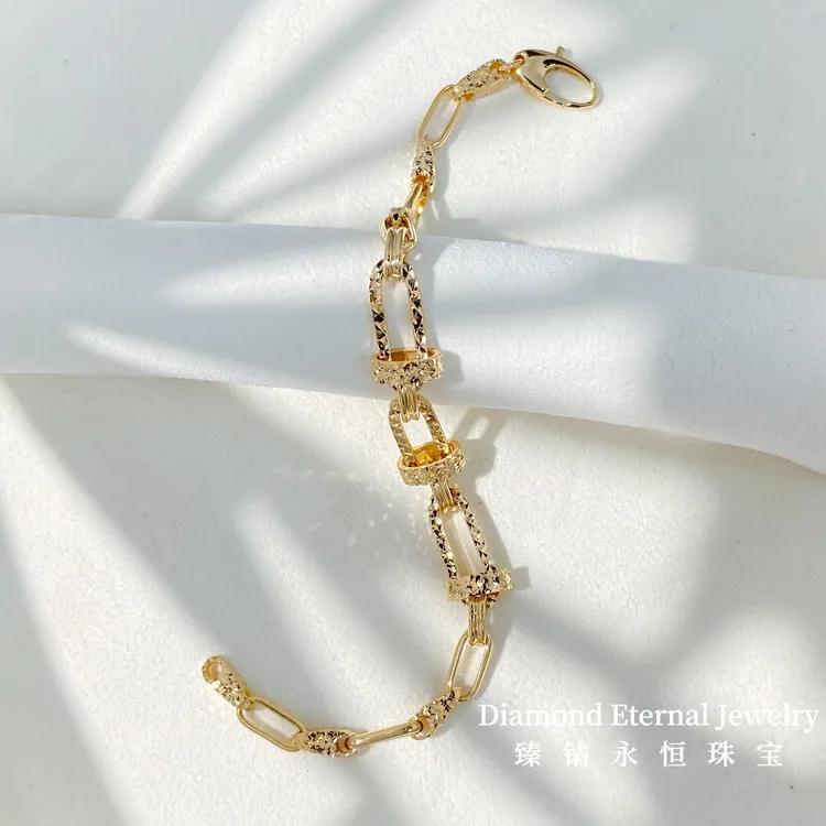 意大利进口18K金碎碎冰米兰手链