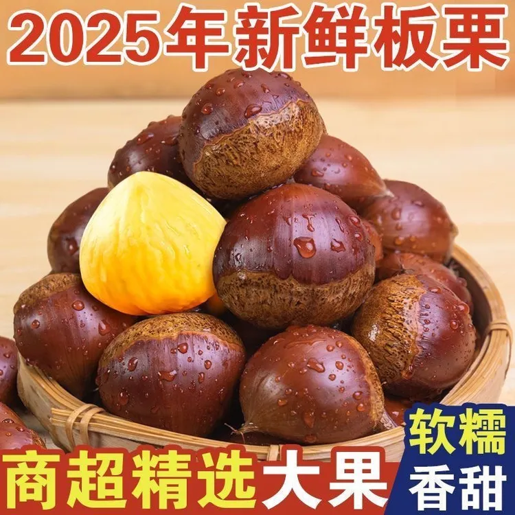 2025头茬板栗5斤现摘现发软糯香甜不难剥皮坏果包赔（H）