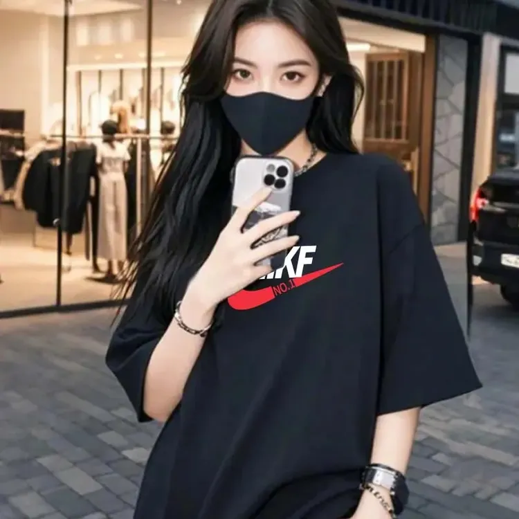 2025年高级感男装轻薄棉短袖T恤男生衣服ins休闲宽松短袖情侣款