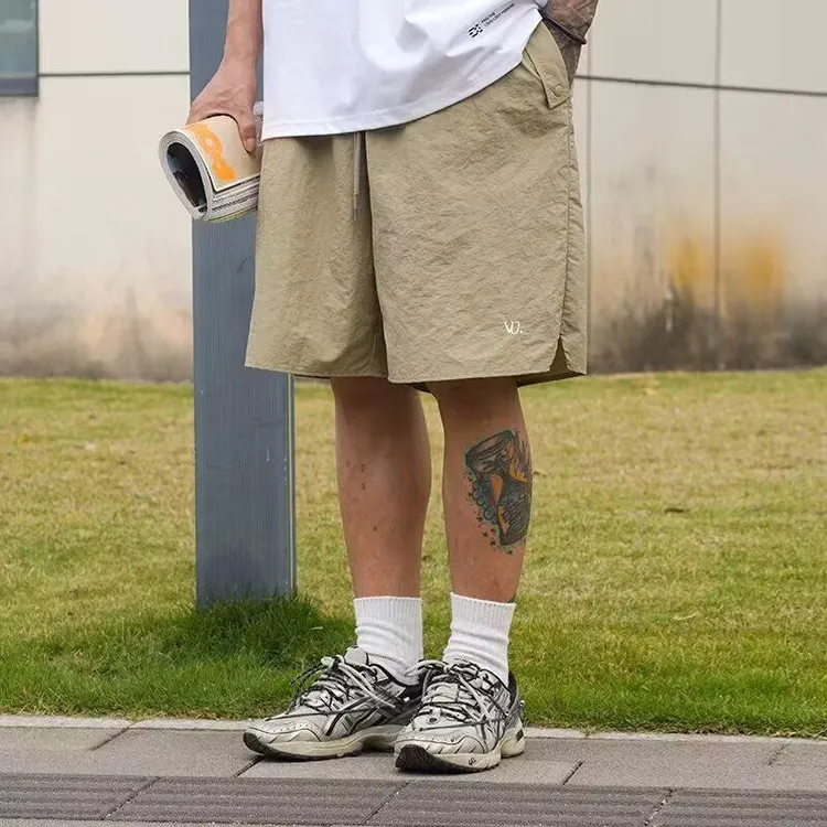 夏季新款美式短裤男潮牌薄款设计感小众宽松大码运动休闲五分裤子