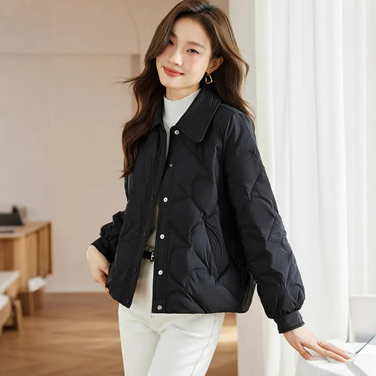 小香风短款棉服女冬季小个子宽松休闲洋气轻薄2025年新款棉袄外套