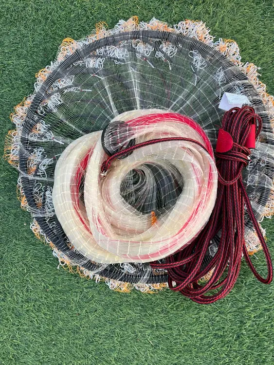 新手老手通用款飞盘撒网捕鱼手抛网易撒网傻瓜渔网加大飞盘