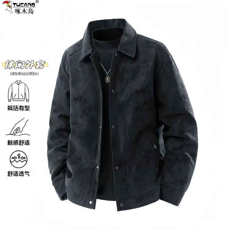 TUCANO/啄木鳥冬季羽绒服外套男士短款休闲厚款保暖休闲舒适纯色 