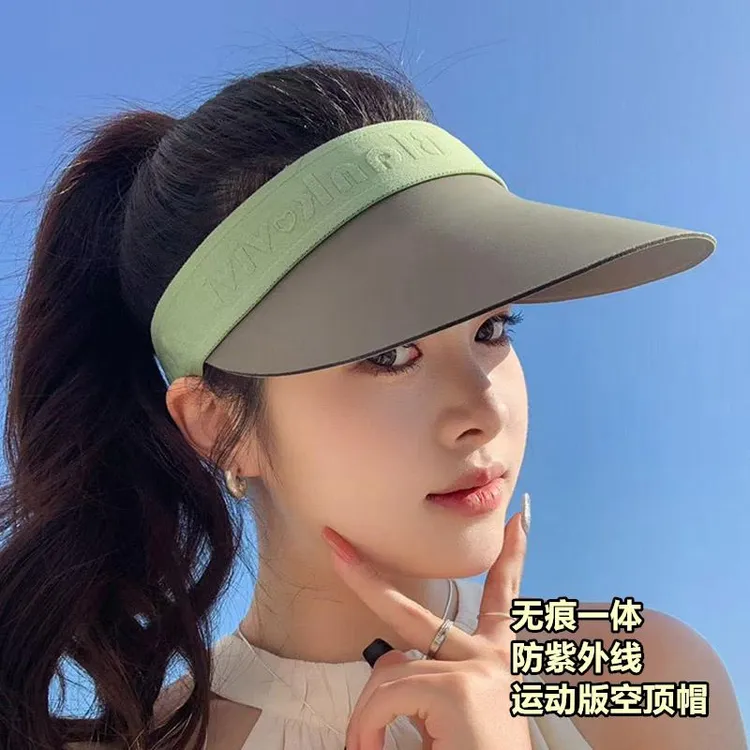 2025新款运动空顶帽子女夏季户外防紫外线无痕遮阳帽显脸小防晒帽