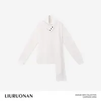 LIURUONAN | 9.28四周年 【设计感满分毛衣 】白色围巾领针织衫
