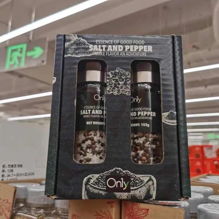 山姆代购印度进口黑胡椒粗盐*研磨器瓶烧烤料理牛排调料