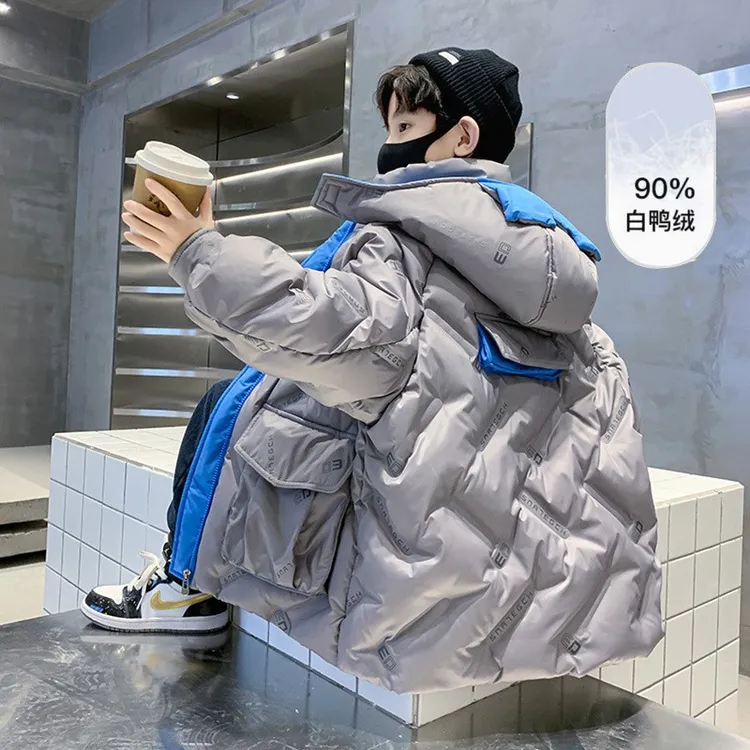 巴拉【商场同款】男童羽绒服冬季2026新款酷帅男孩加厚外套中大儿童