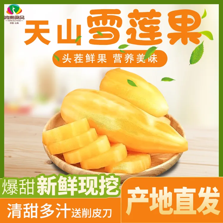 云南天山雪莲果正宗新鲜低糖水果黄果现挖现发产地直发包赔大果