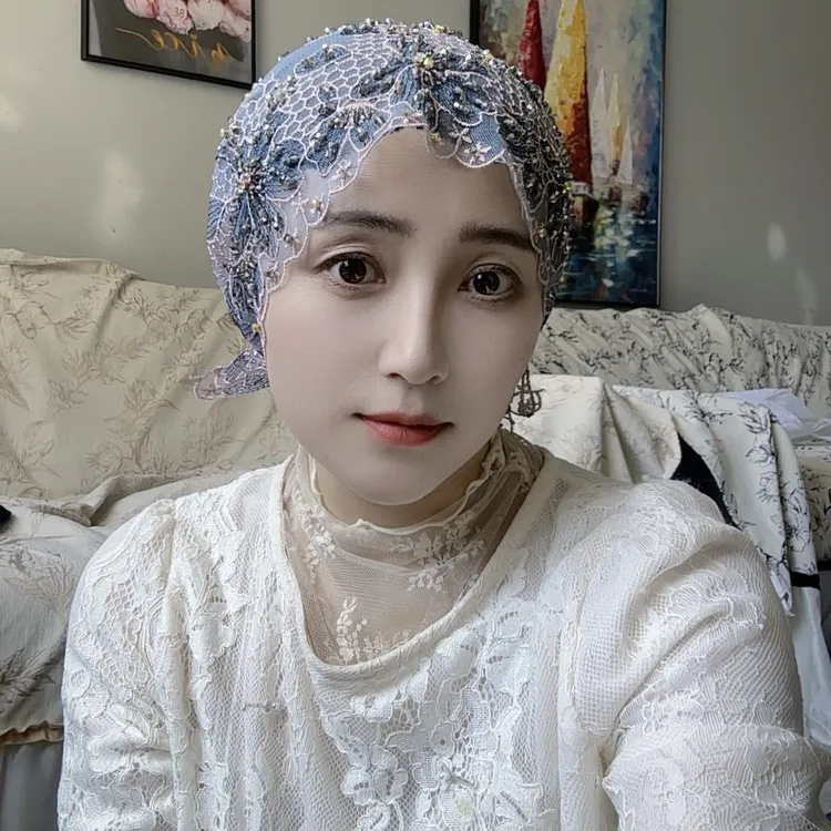 圆顶包头帽镂空头巾帽民族风帽子蕾丝网红百搭度假风透气送礼品