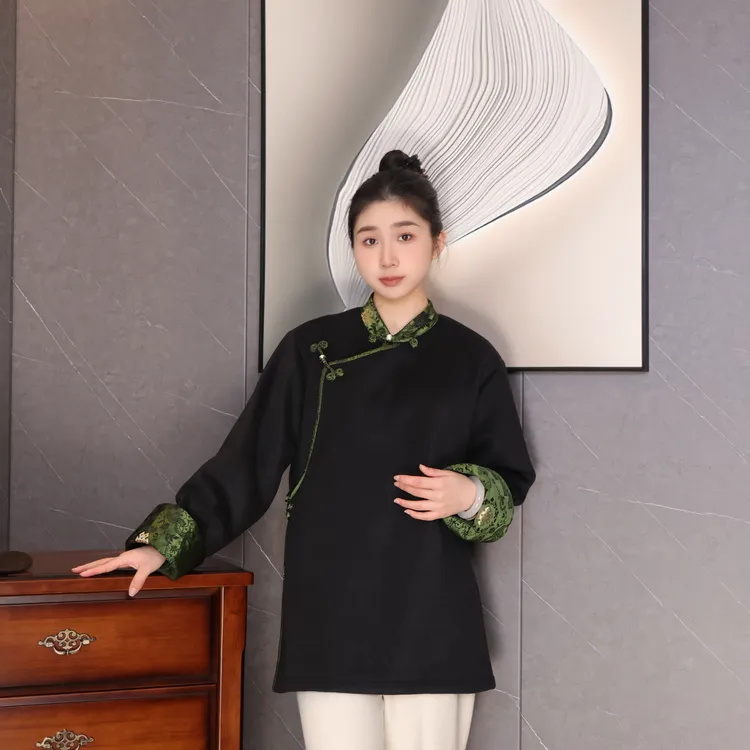 新款藏服传统复古立领上衣提花 WT251