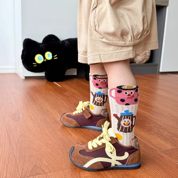 儿童袜子春夏季薄款宝宝潮袜运动男童中筒袜棉袜透气男孩网眼袜