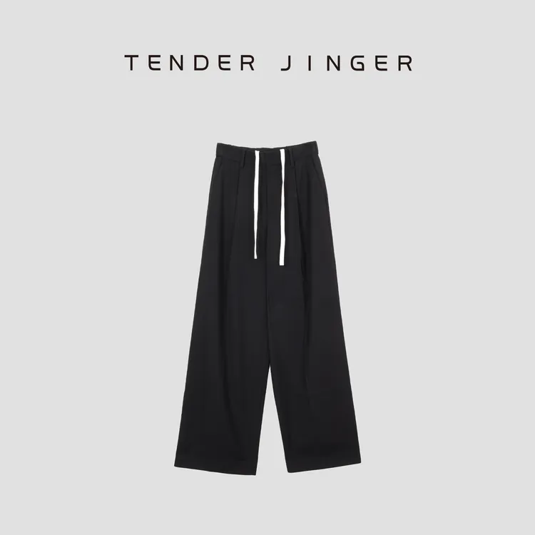 Tender Jinger【黑标】通勤松紧腰直筒西裤T53SJL001S
