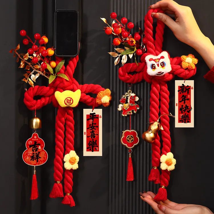 马年新年装饰挂件万字结门挂过年春节中国结氛围场景布置挂饰