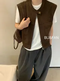 55033【蝶谷】立领拉链马甲